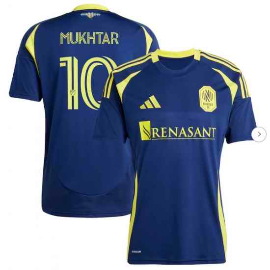 Mens Nashville SC Hany Mukhtar adidas Navy 2025 The Heart of Nashville Kit Replica Player Jersey